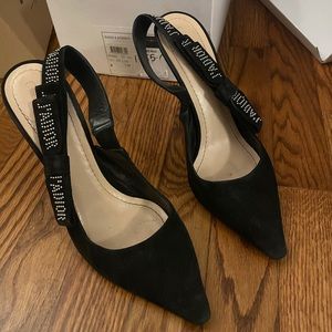 Dior suede and studs slingback pumps 39